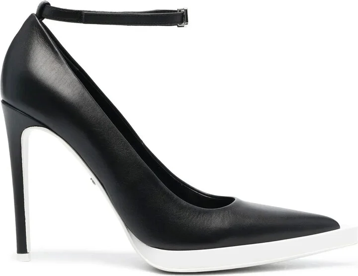 110mm Pointed Leather Pumps