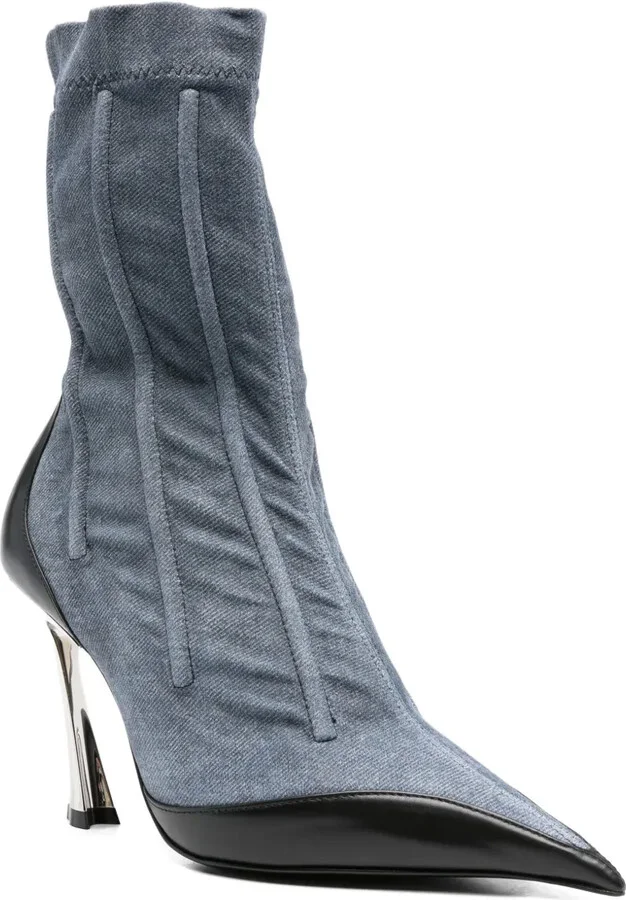 110mm Pointed-Toe Ankle Boots - Image 2