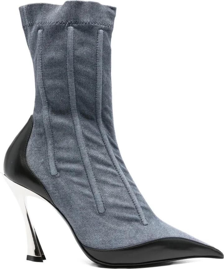 110mm Pointed-Toe Ankle Boots