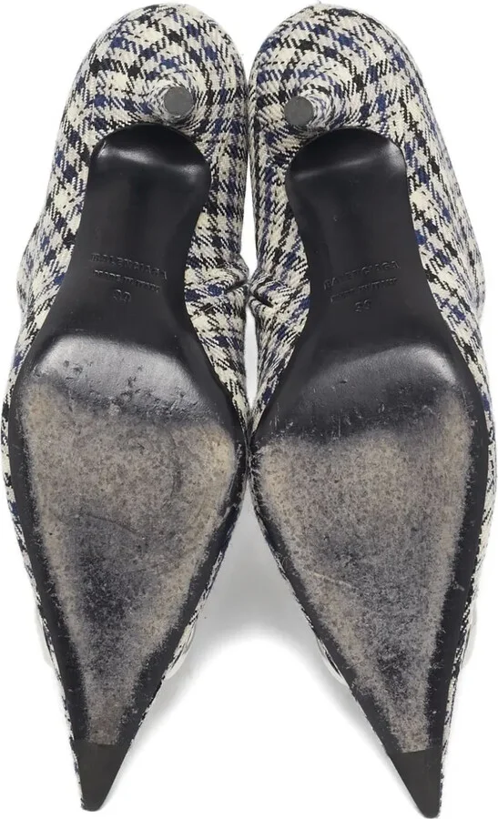 110mm Pointed-Toe Checked Boots - Image 3
