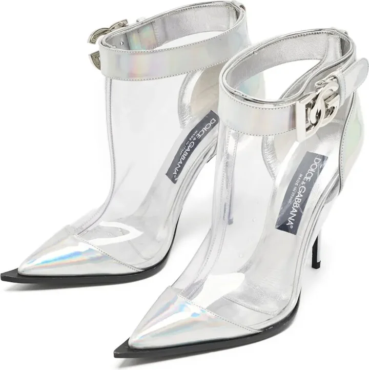 110mm Pointed-Toe Clear Ankle Boots - Image 2