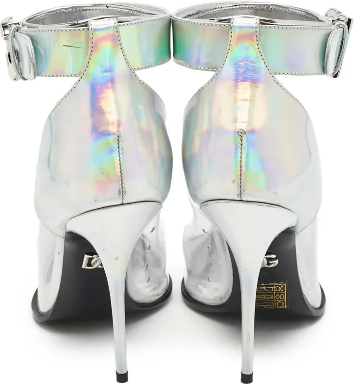 110mm Pointed-Toe Clear Ankle Boots - Image 3