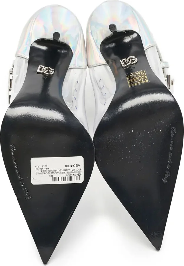 110mm Pointed-Toe Clear Ankle Boots - Image 4
