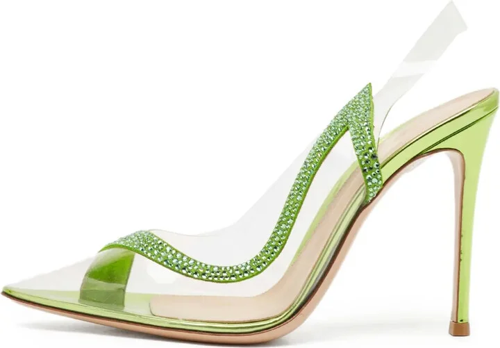 110mm Pointed-Toe Heeled Pumps
