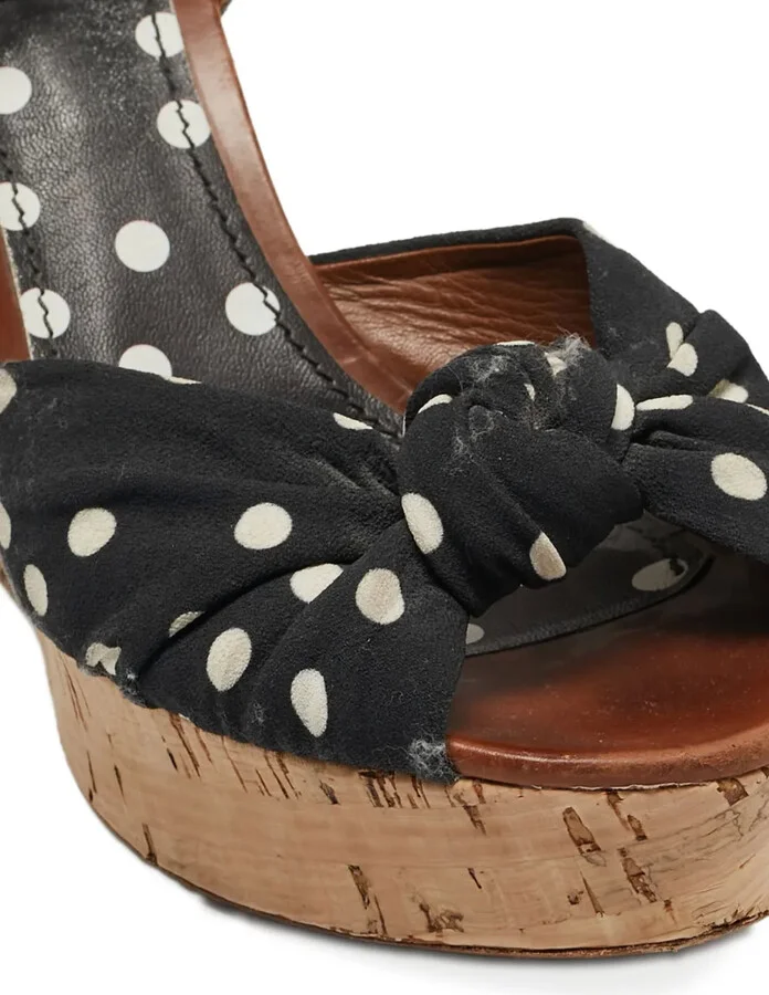 110mm Polka-Dot Wedge Sandals - Image 5
