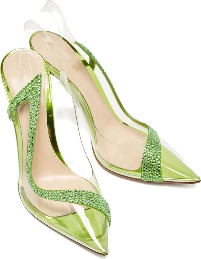 110mm Pre-Owned Crystal-Embellished Pumps - Image 2