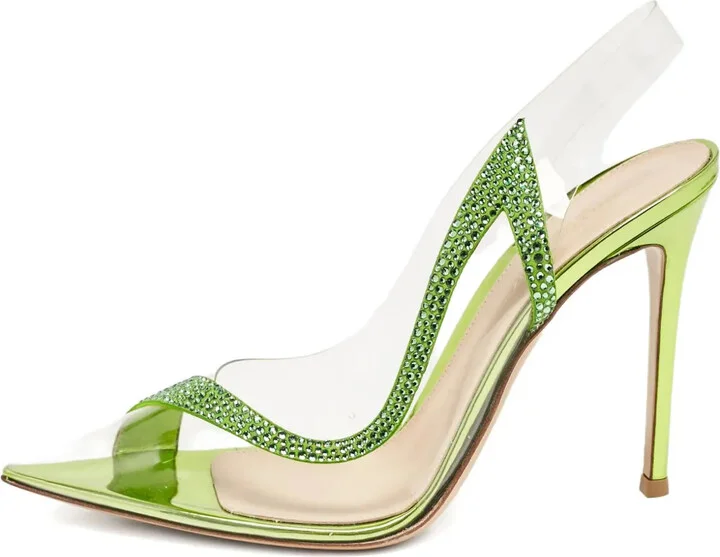 110mm Pre-Owned Crystal-Embellished Pumps