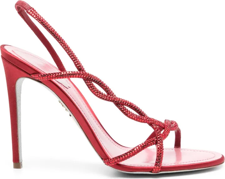 110mm Rhinestone-Embellished Sandals