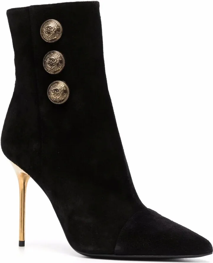 110mm Roni button-detail suede boots - Image 2