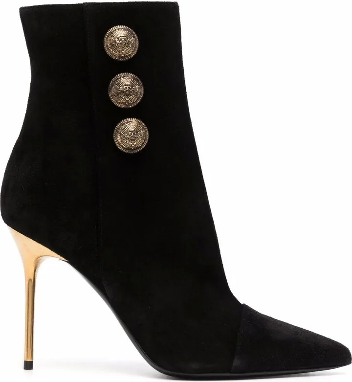 110mm Roni button-detail suede boots