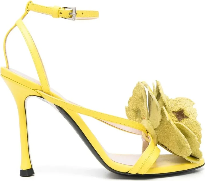 110mm Rose-Embellished Sandals
