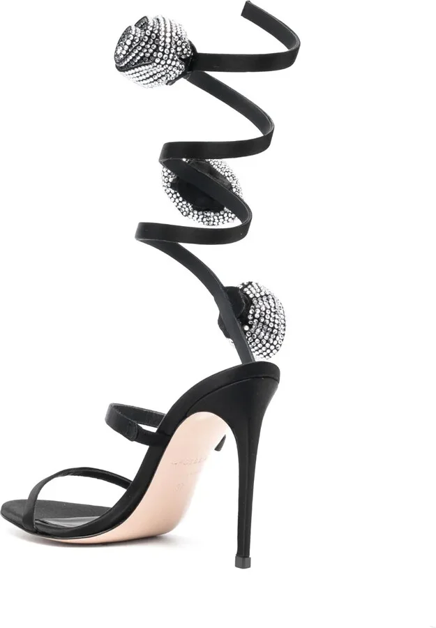 110mm Rose leather sandals - Image 3