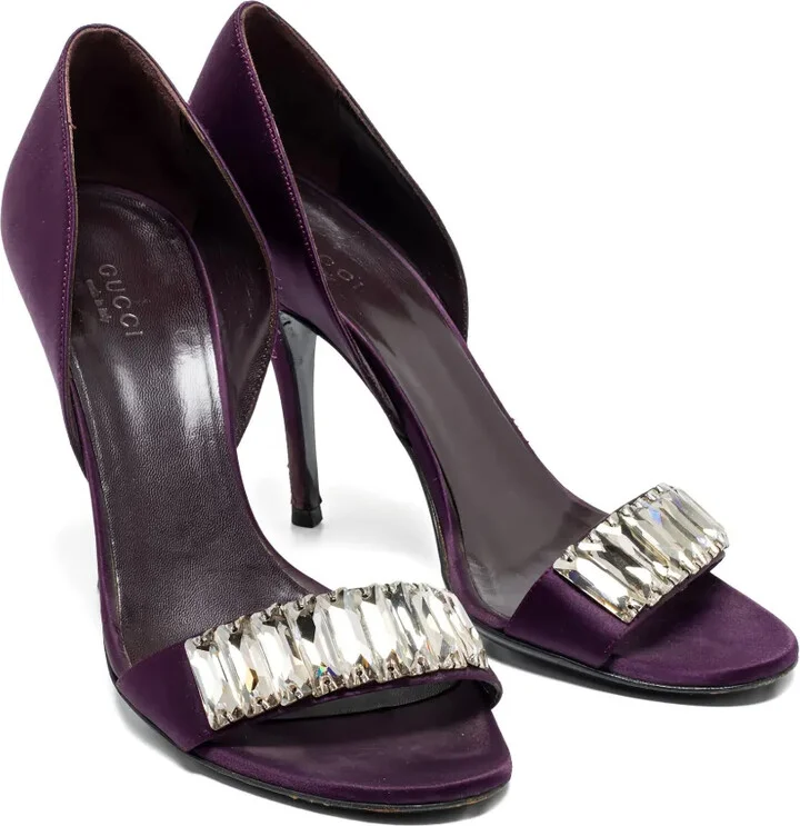 110mm Satin Crystal Sandals - Image 2