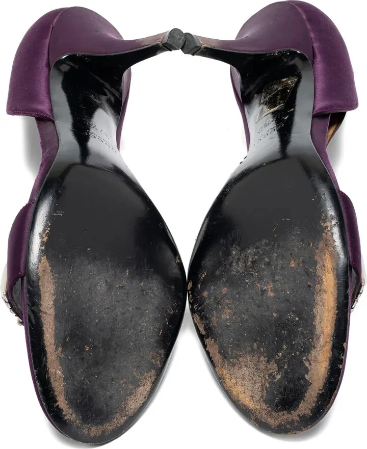 110mm Satin Crystal Sandals - Image 4