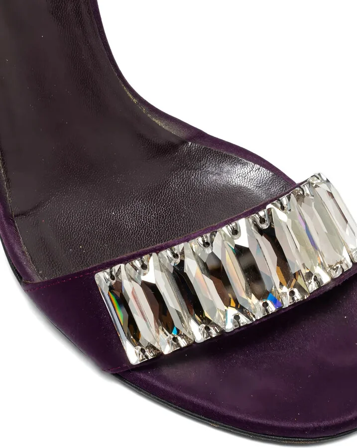 110mm Satin Crystal Sandals - Image 5
