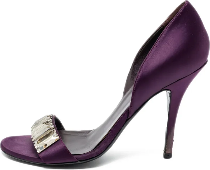 110mm Satin Crystal Sandals