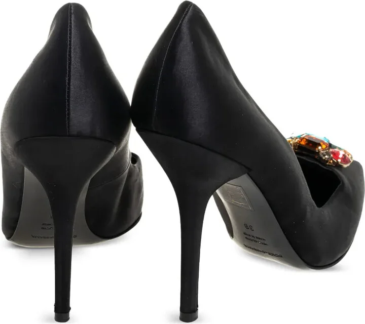 110mm satin Jewel pumps - Image 4