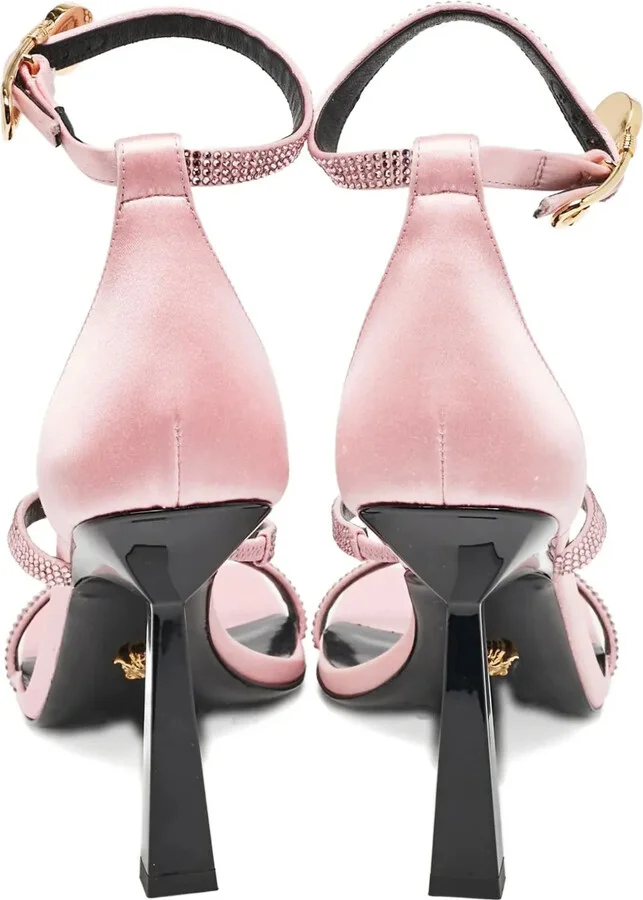110mm Satin Rhinestone-Embellished Sandals - Image 3