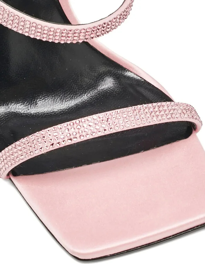 110mm Satin Rhinestone-Embellished Sandals - Image 5