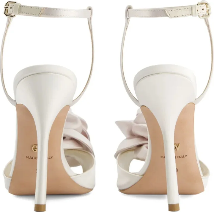 110mm Satin Rose-Embellished Sandals - Image 3