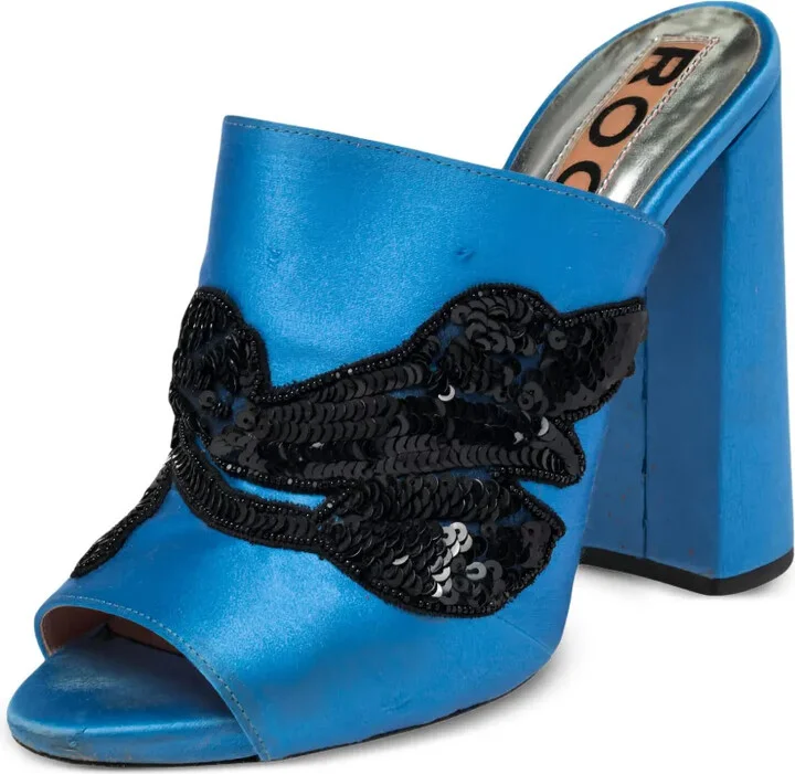 110mm Satin Sequins Sandals - Image 2
