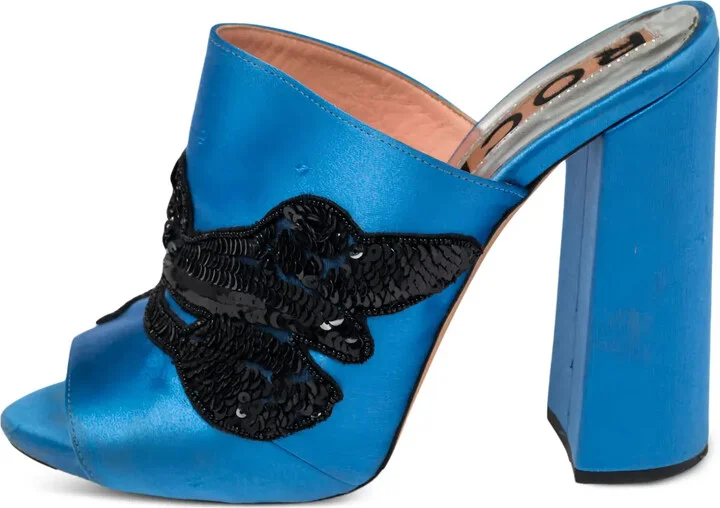 110mm Satin Sequins Sandals