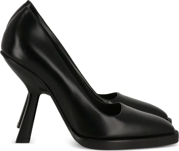 110mm Sculpted-Heel Pointed-Toe Pumps