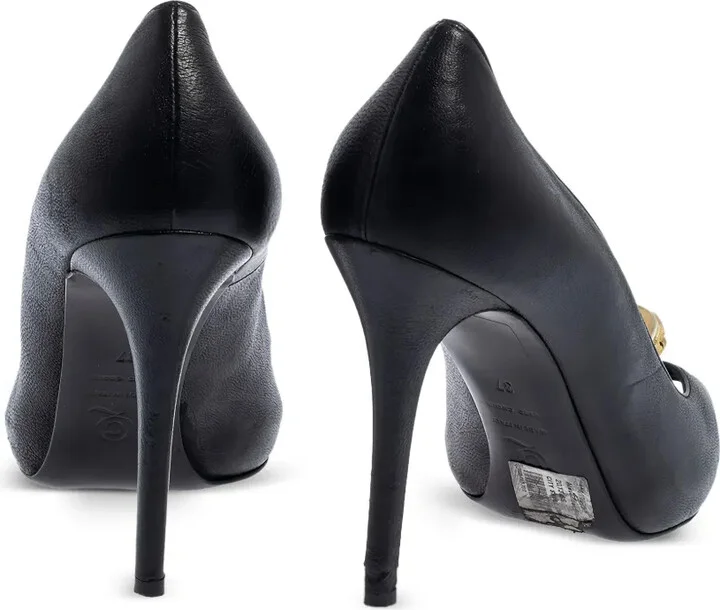 110mm Skull-Embellished Peep-Toe Pumps - Image 3
