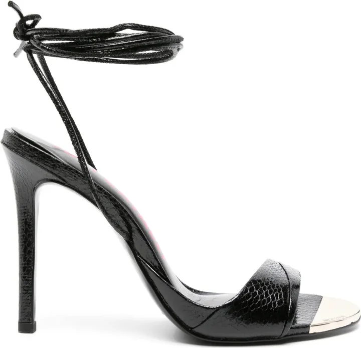 110mm Snakeskin-Effect Sandals