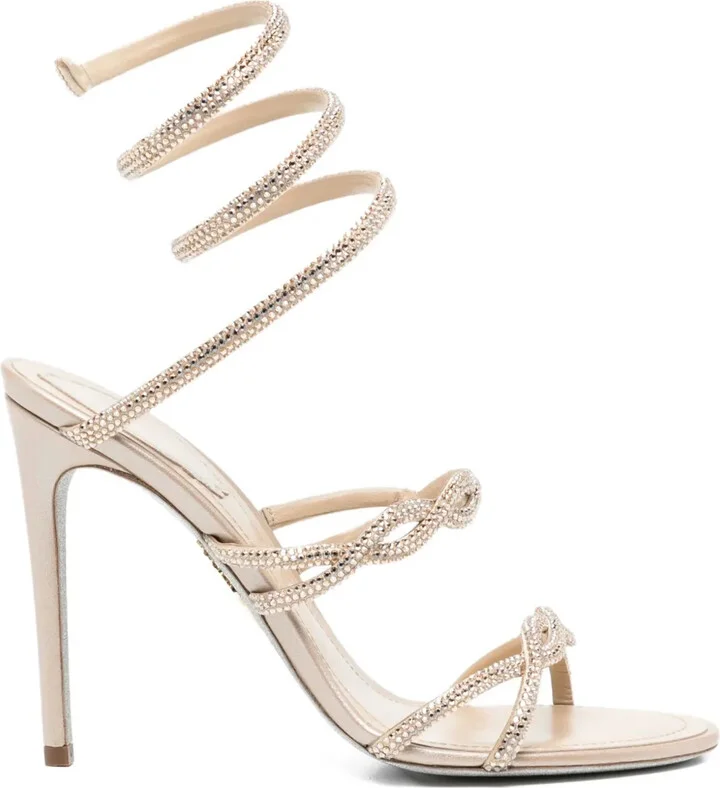 110mm Spiral-Embellished Sandals