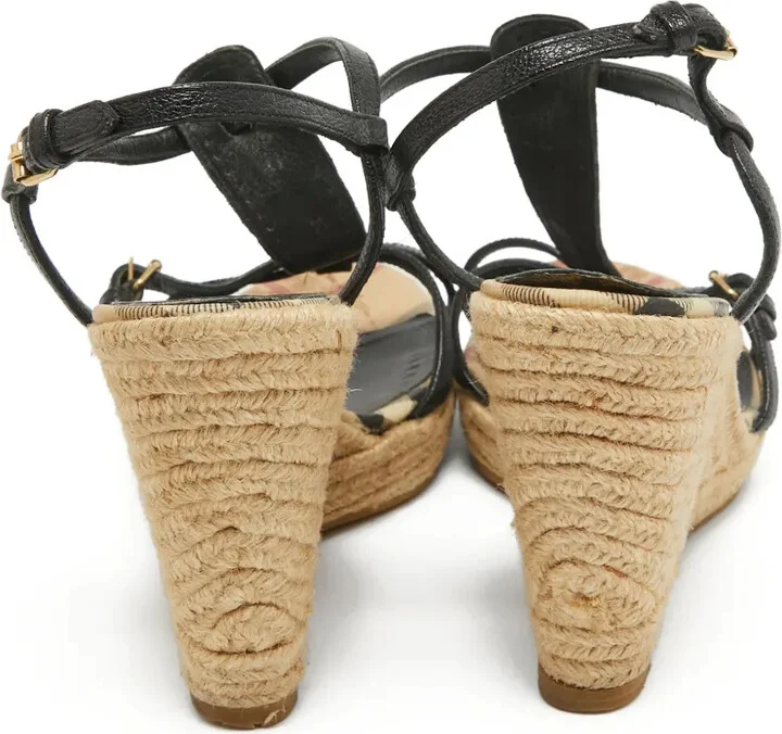 110mm Strappy Wedge Sandals - Image 4