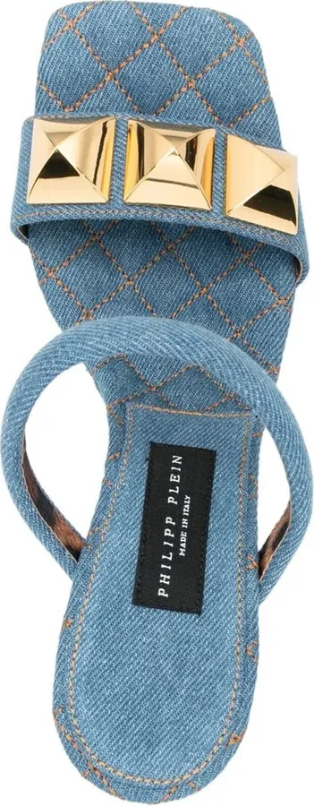 110mm Stud-Detail Wedge Sandals - Image 4