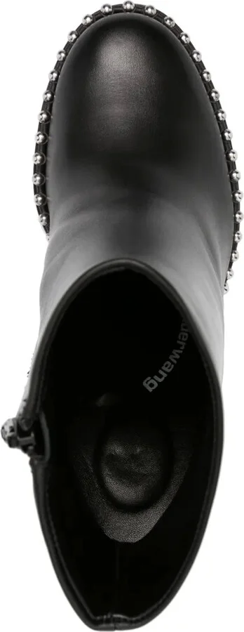110mm Stud-Embellished Leather Ankle Boots - Image 4