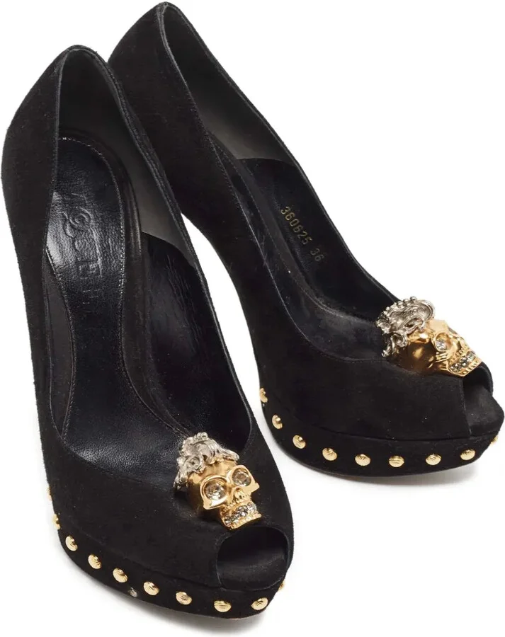 110mm Stud-Embellished Peep-Toe Pumps - Image 2