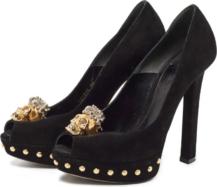 110mm Stud-Embellished Peep-Toe Pumps - Image 4