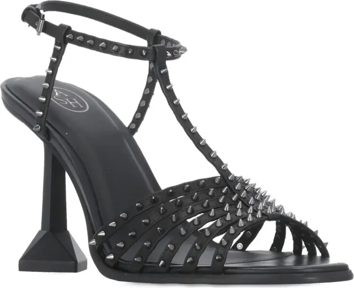 110mm Studded Ankle-Strap Pumps - Image 2