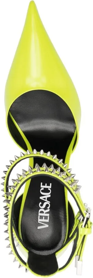 110mm Studded Leather Pumps - Image 4