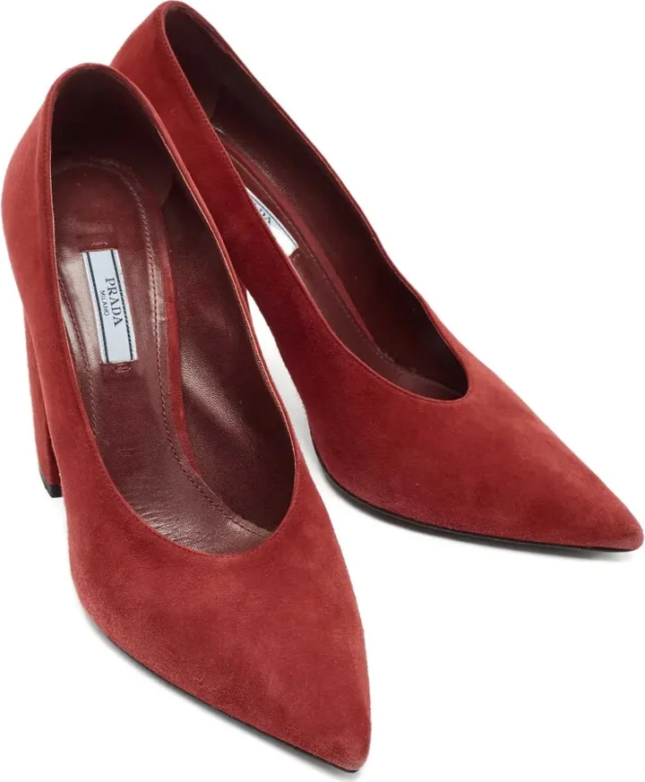 110mm Suede Heeled Pumps - Image 2