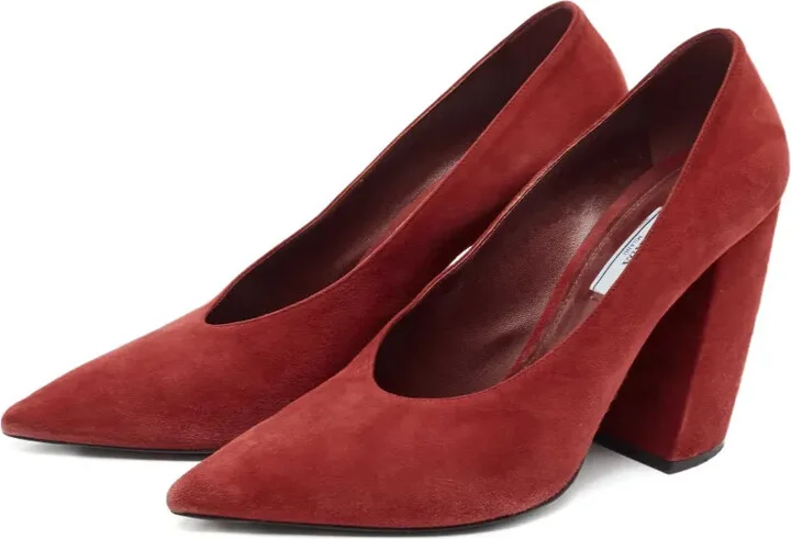 110mm Suede Heeled Pumps - Image 3
