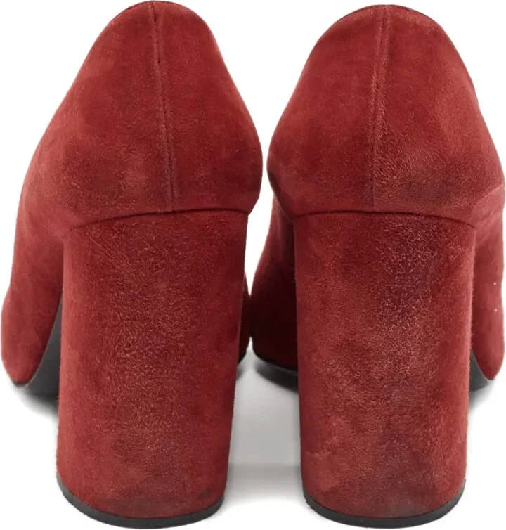 110mm Suede Heeled Pumps - Image 4