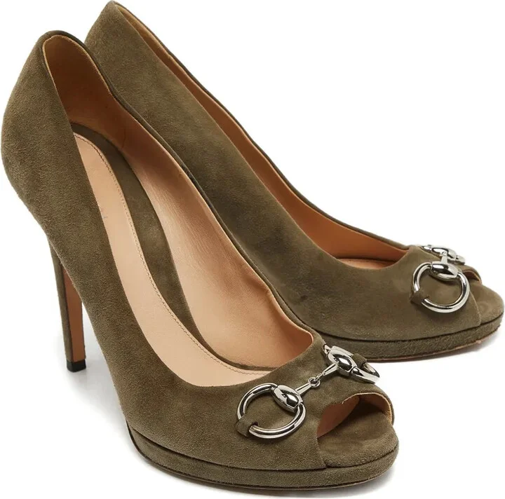 110mm Suede Heeled Pumps - Image 2