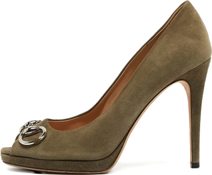 110mm Suede Heeled Pumps
