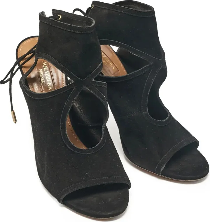 110mm Suede Heeled Sandals - Image 3