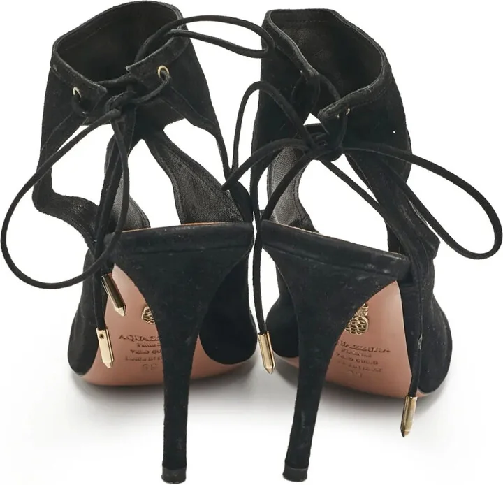 110mm Suede Heeled Sandals - Image 4