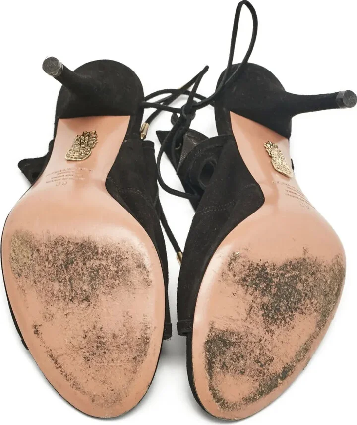 110mm Suede Heeled Sandals - Image 5