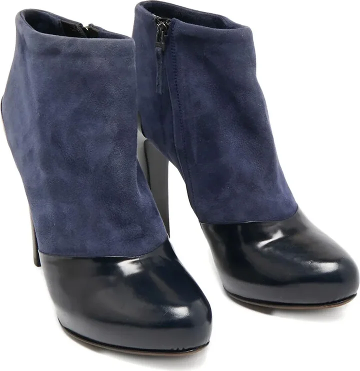 110mm Suede Leather Ankle Boots - Image 3