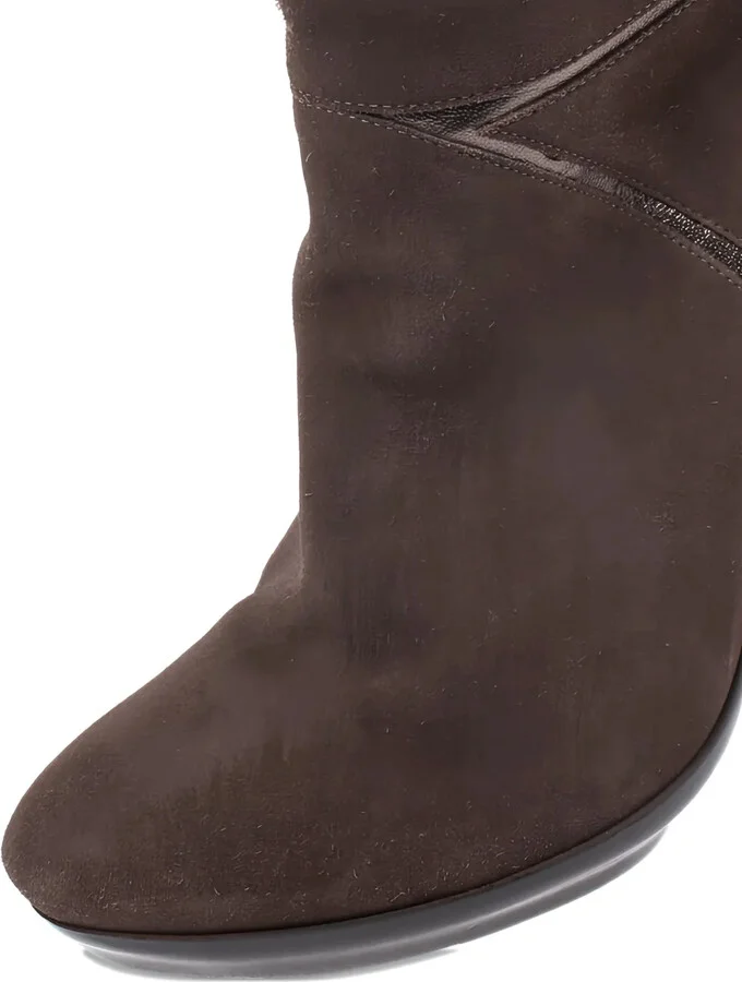 110MM Suede Platform Heel Boots - Image 4