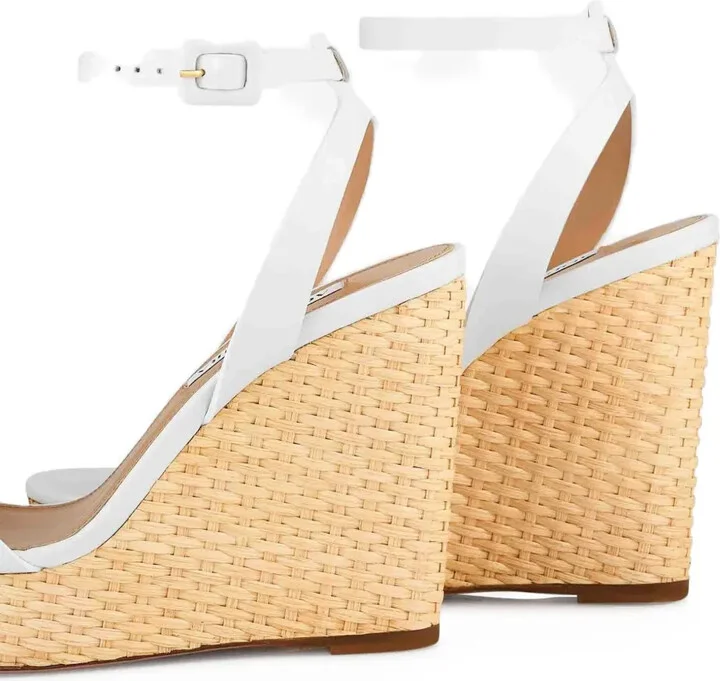 110mm Sunseeker leather wedge espadrilles - Image 3
