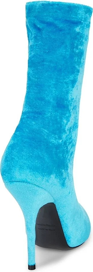110MM Velvet Stiletto Ankle Boots - Image 3
