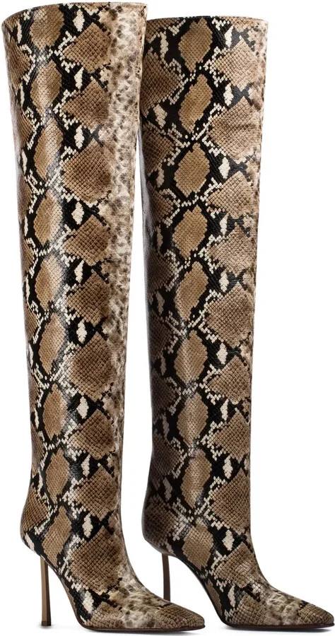 110mm Vittoria snake-print boots